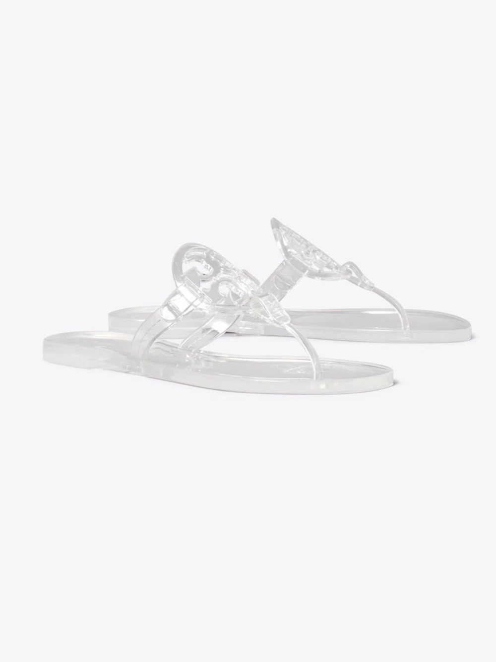 Tory Burch Clear Jelly Logo Thong Sandals 10